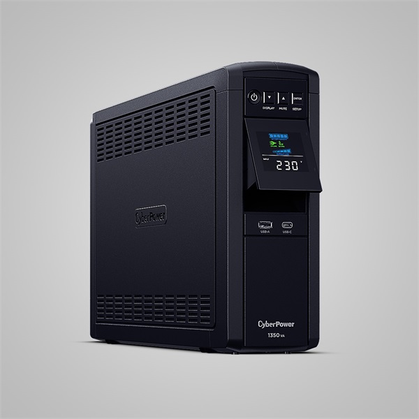 CYBERPOWER UPS gaming, 6xSCHU,2xUSB 1350VA 810W, 230V, színuszus szünetmentes tápegység,LINE-INTERAKTÍV, AVR, színes LCD - Image 2