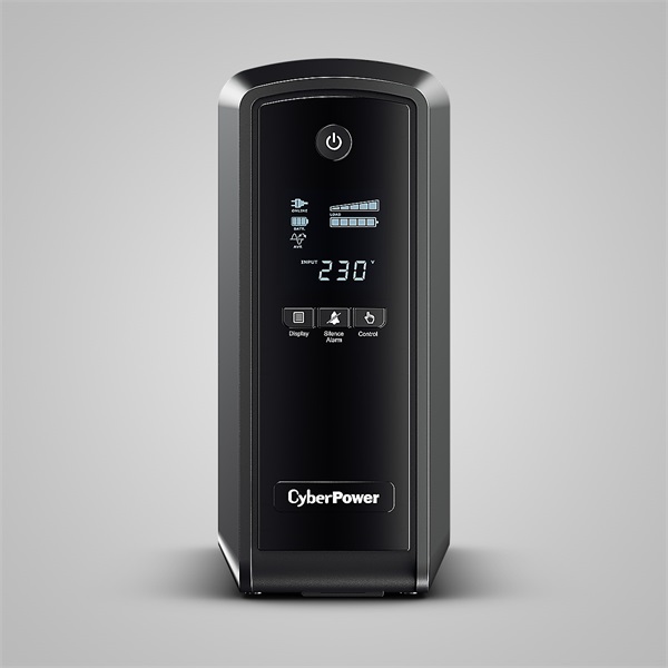 CYBERPOWER UPS, gaming, CP900EPFCLCD (6 aljzat) 900VA 540W, 230V szünetmentes tápegység +2 USB LINE-INTERAKTÍV, AVR - Image 3