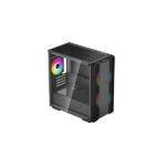 DEEPCOOL Ház Micro ATX CC360 ARGB Tápegység nélkül, Fekete Üvegfalú