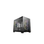DEEPCOOL Ház Micro ATX CG330 3F, Tápegység nélkül, Fekete, Üvegfalú