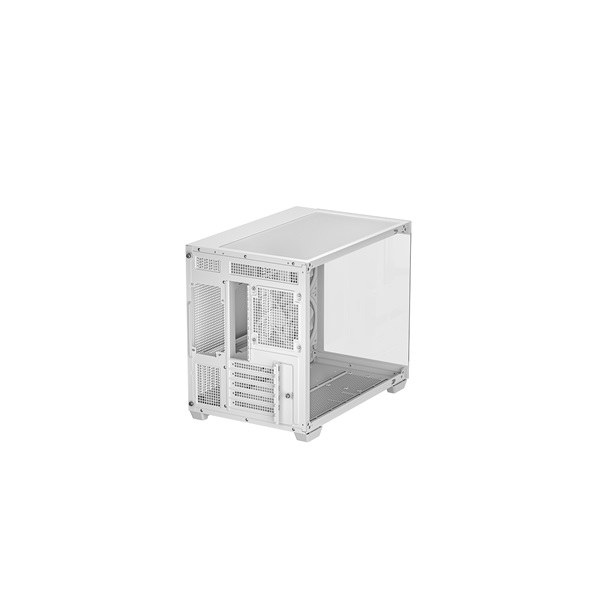 DEEPCOOL Ház Micro ATX CG330 3F WH, Tápegység nélkül, Fehér, Üvegfalú - Image 2