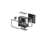 DEEPCOOL Ház Micro ATX CG380 3F, Tápegység nélkül, Fekete, Üvegfalú - Image 3