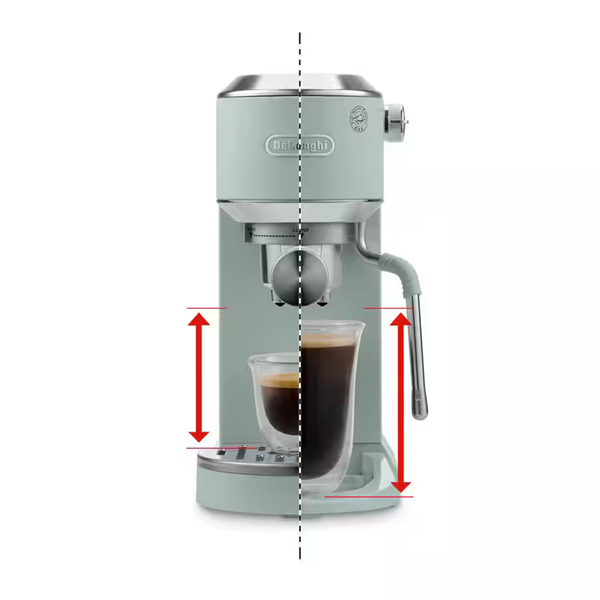 DELONGHI EC890.GR Dedica Duo manuális eszpresszó kávéfőző, tartály: 1,1 l, 1450W, Zöld - Image 2