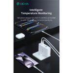 Devia Extreme Speed Series 100W GaN PD hálózati gyorstöltő adapter USB+3xType-C - fehér - Image 4