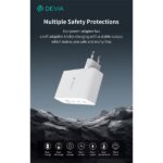 Devia Extreme Speed Series 100W GaN PD hálózati gyorstöltő adapter USB+3xType-C - fehér - Image 5