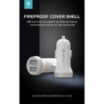 Devia Smart Series 15W 2xUSB autós töltő adapter - fehér - Image 4
