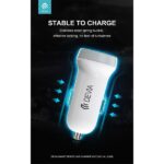 Devia Smart Series 15W 2xUSB autós töltő adapter - fehér - Image 3