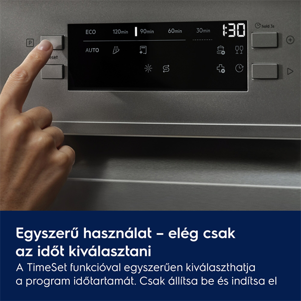 ELECTROLUX E62SC100SX Mosogatógép, 13 terítékes, LED kijelző, FelxiMax fiók, 60cm, Inox - Image 4