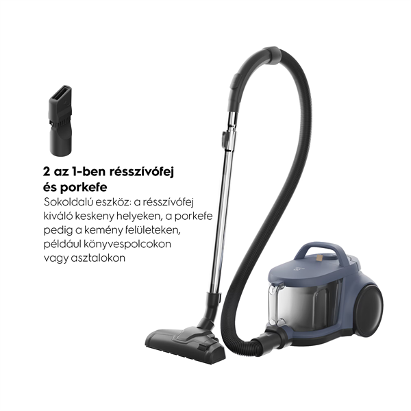 ELECTROLUX EL31C1LDB Clean 300 porzsák nélküli porszívó, tartály: 2L, 78 dB, Kék - Image 2