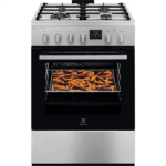 ELECTROLUX LKK664221X Kombinált tűzhely, sütő: 58L, SteamBake, AirFry, 60x60cm, Inox