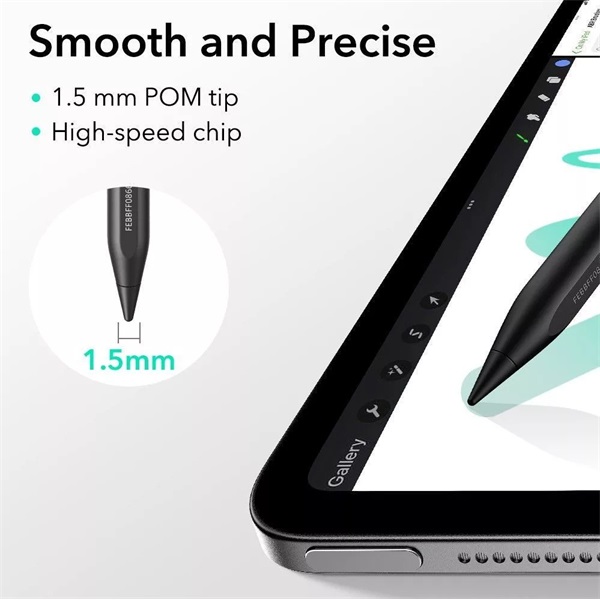 ESR Stylus Pen aktív toll rajzoláshoz, jegyzethez, 2018 után kiadott Apple iPad Air, iPad Mini (A17), iPad Pro, fekete - Image 5