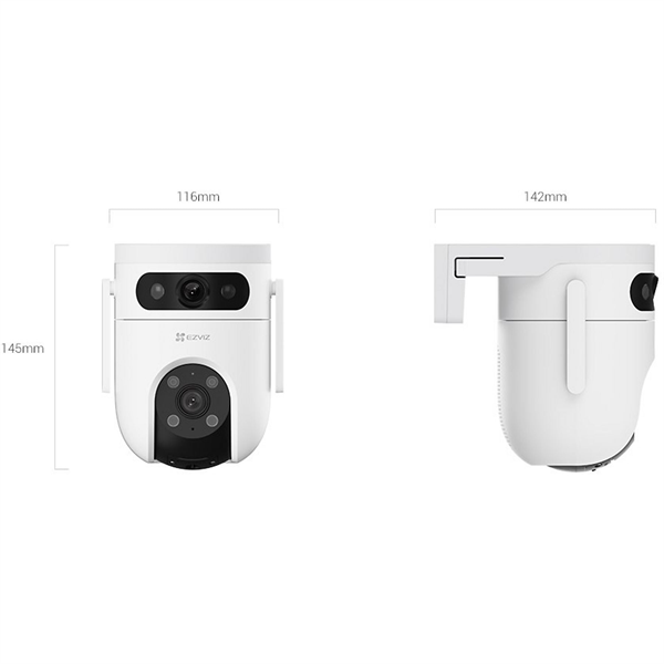 EZVIZ CS-H9C 3MP+3MP DUAL kültéri kamera, 360° panoráma látás, automatikus zoom követés, Wi-fi, vízálló - Image 2