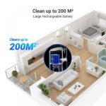 EZVIZ RH2 Smart vezeték nélküli 3 in 1 porszívó / felmosó, 200 m2, intelligens szívás, hangvezérlés, 12000Pa - Image 5