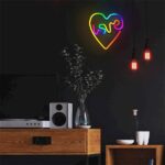 FOREVER LIGHT Neon LED dekorációs RGB lámpa LOVE in HEART, USB, távirányító, MUSIC SYNC, szabályozható, TIMER - Image 3