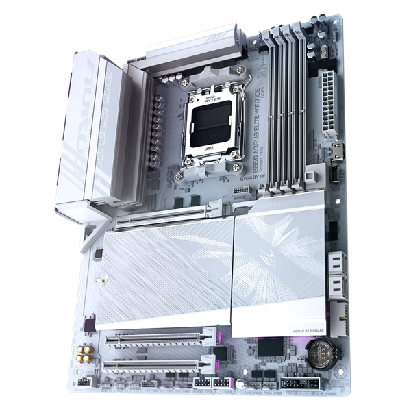 GIGABYTE Alaplap AM5 B850 AORUS ELITE WIFI7 ICE AMD B850, ATX - Image 1