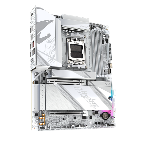 GIGABYTE Alaplap AM5 X870 AORUS ELITE X3D ICE AMD X870, ATX - Image 1