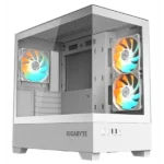 GIGABYTE Ház C201PI, Tápegység nélkül, Fehér, Üvegfalú