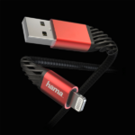 HAMA 201538, FIC E3 ADATKÁBEL  LIGHTNING "EXTREME" 1,5M, FEKETE-PIROS - Image 3