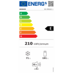 HEINNER HC-HM262E Alulfagyasztós hűtőszekrény, LED világítás, hűtő:191L, fagyasztó:71L, Fehér - Image 3