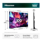 HISENSE 100E7S PRO 100"/253cm 4K UHD 144Hz Smart Hi-QLED TV, 3840x2160, 4xHDMI/2xUSB/LAN/WIFI - Image 2