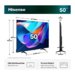 HISENSE 50A6S 4K UHD Smart LED TV 50"/126cm, 3840x2160, 3xHDMI/2xUSB/RJ45/Wifi - Image 2