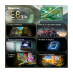 HISENSE 55E8S 55"139cm 4K 144Hz Smart MiniLED TV, 3840x2160, 4xHDMI/2xUSB/RJ45/Wifi - Image 3