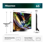 HISENSE 65UR8S 65"/164cm 4K 180Hz Smart RGB MiniLED TV, 3840x2160, 4xHDMI/2xUSB/RJ45/Wifi - Image 2