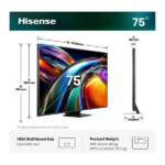 HISENSE 75UR9S 75"/189cm 4K 180Hz Smart RGB MiniLED TV, 3840x2160, 3xHDMI/2xUSB/RJ45/Wifi - Image 2