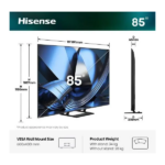 HISENSE 85U7SE 85"/215cm 4K 144Hz Smart MiniLED TV, 3840x2160, 4xHDMI/2xUSB/RJ45/WIFI - Image 2