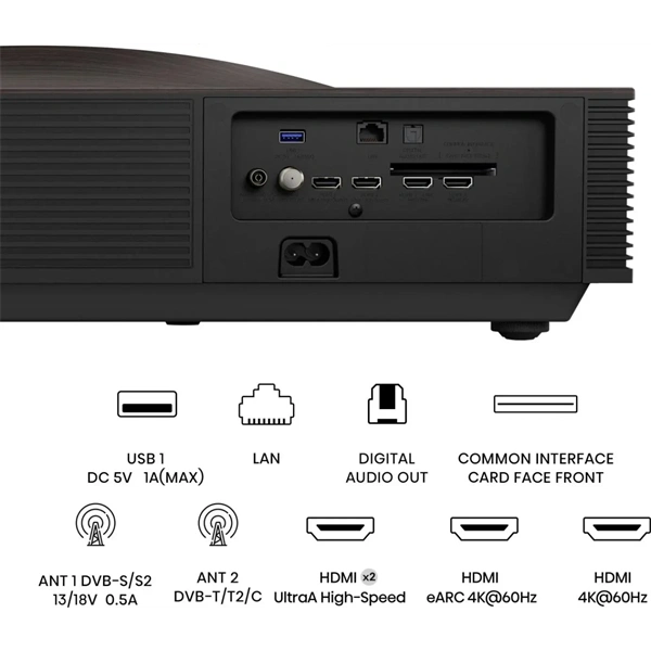 HISENSE L9Q Smart Laser TV, 4K Ultra HD 3840x2160, 16:9, 100"-200" 5000lm, Bronz/Fekete - Image 5