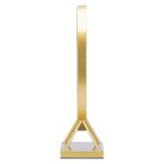 HUMANAS HM04 kerek álló smiktükör, 40 cm átmérő, LED, integrált érintő gombok, 3 színhőmérséklet, arany - Image 2