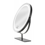 HUMANAS HM Scarlet LED fém sminktükör, 360° elforgatható,  integrált érintő gombok, 3 színhőmérséklet, - Image 3