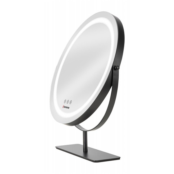 HUMANAS HM Scarlet LED fém sminktükör, 360° elforgatható,  integrált érintő gombok, 3 színhőmérséklet, - Image 3