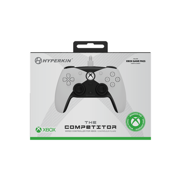 HYPERKIN Competitor Xbox Series|One/Windows 11|10 Xbox liszenszelt Vezetékes kontroller, Fehér - Image 4