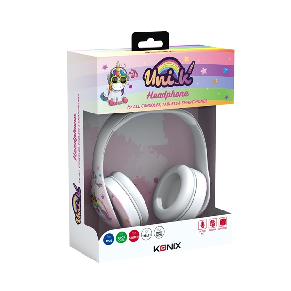 KONIX - UNIK "Be Magic" Fejhallgató Vezetékes Gaming Stereo Mikrofon, Színes - Image 2