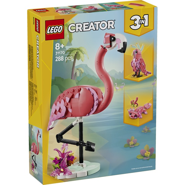 LEGO_Creator_3_az_1-ben_Vadallatok_rozsaszin_flamingo_allatos_jatekkeszlet_31170-i2009015.jpg LEGO® Creator 3 az 1-ben Vadállatok: rózsaszín flamingó, állatos játékkészlet 31170 - Image 1
