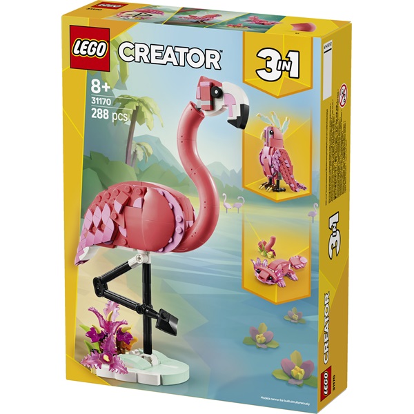 LEGO® Creator 3 az 1-ben Vadállatok: rózsaszín flamingó, állatos játékkészlet 31170 - Image 2