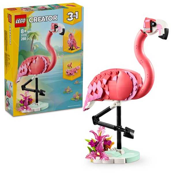 LEGO® Creator 3 az 1-ben Vadállatok: rózsaszín flamingó, állatos játékkészlet 31170 - Image 4