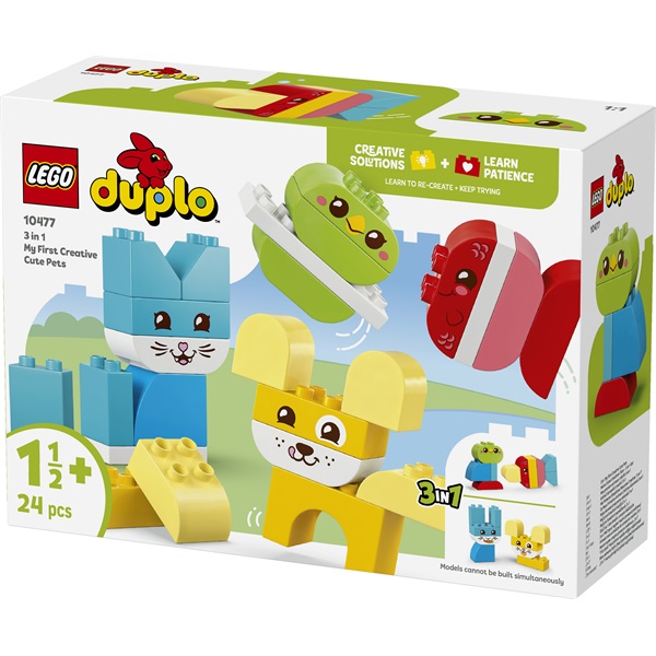 LEGO® DUPLO® Első készletek Kreatív és aranyos, 3 az 1-ben házi kedvencek játék 10477 - Image 2