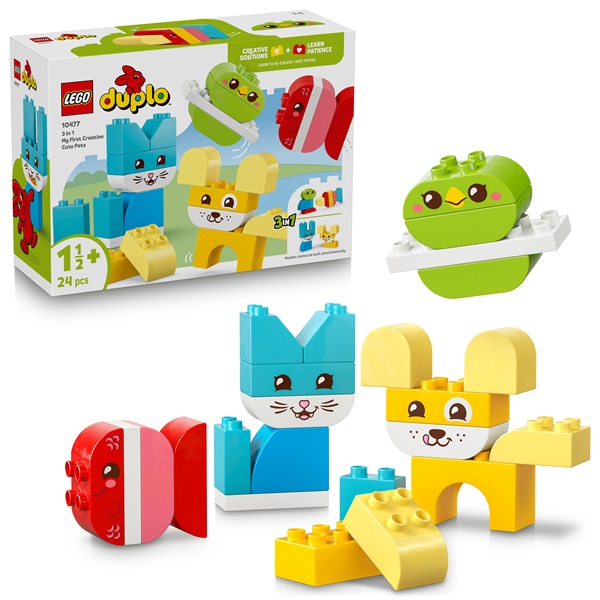 LEGO® DUPLO® Első készletek Kreatív és aranyos, 3 az 1-ben házi kedvencek játék 10477 - Image 4