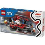 LEGO® F1®-es boxutca és személyzet, Ferrari autóval, versenyautós játék 60443 - Image 2
