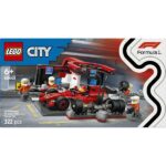 LEGO® F1®-es boxutca és személyzet, Ferrari autóval, versenyautós játék 60443 - Image 3