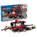 LEGO® F1®-es boxutca és személyzet, Ferrari autóval, versenyautós játék 60443 - Image 4