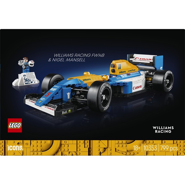 LEGO® Icons Williams Racing FW14B és Nigel Mansell, dekoráció a home office íróasztalodra 10353 - Image 3