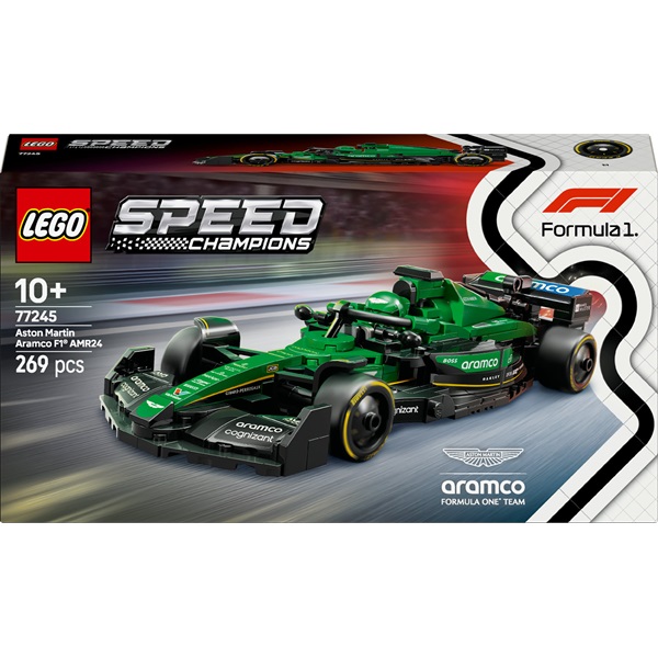 LEGO® Speed Champions Aston Martin Aramco F1® AMR24 versenyautó, járműkészlet 77245 - Image 3