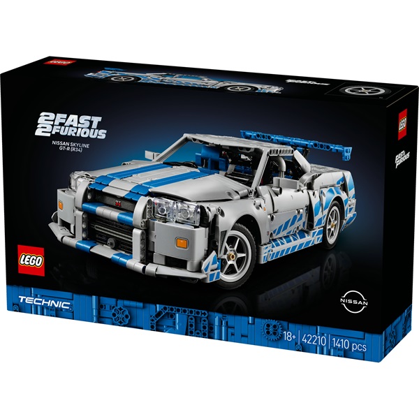 LEGO® Technic 2 Fast 2 Furious Nissan Skyline GT-R (R34) autómodellszett 42210 - Image 2