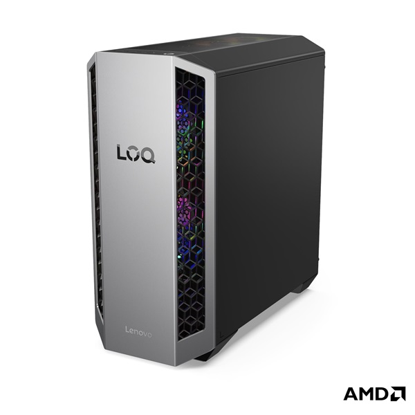 LENOVO LOQ Tower 26ADR10, AMD Ryzen 7 8745HX, 16GB, 512GB, RTX 5050 8GB, NoOS, Luna Grey + Eclipse Black - Image 2