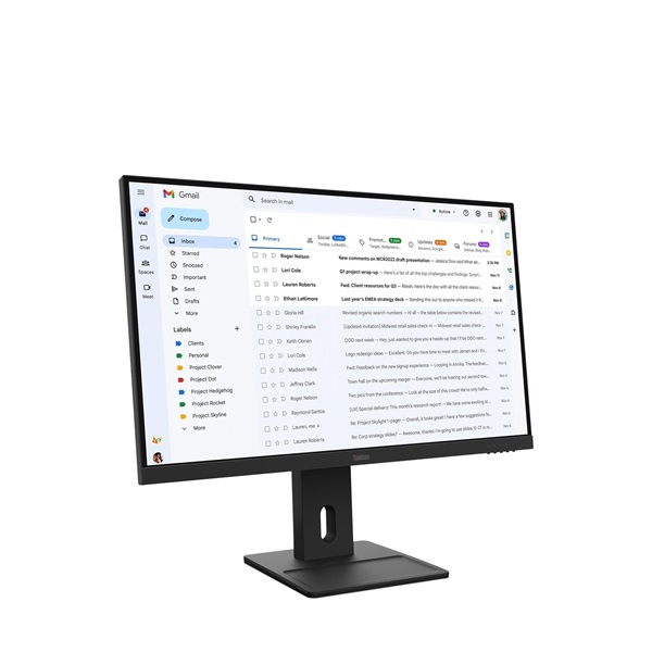 LENOVO Monitor - ThinkVision E27-40; 27" FHD 1920x1080 IPS, 16:9, 4ms, 100Hz, 1500:1, 300cd/m2, HDMI, DP, VGA - Image 2