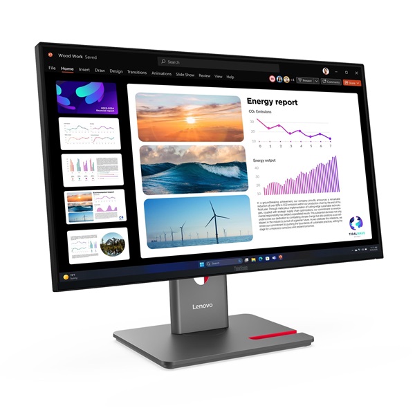 LENOVO Monitor - ThinkVision P24q-40; 23,8" QHD 2560x1440 IPS 120Hz, 16:9, 1500:1, 300cd/m2, 4ms, HDMI, DP, USB A-B-C - Image 2