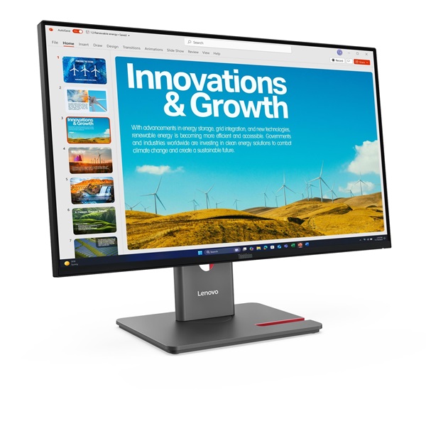 LENOVO Monitor - ThinkVision P24qd-40; 23,8" QHD 2560x1440 IPS 120Hz, 16:9, 1500:1, 300cd/m2, 4ms, HDMI,DP,USB ABC, RJ45 - Image 2